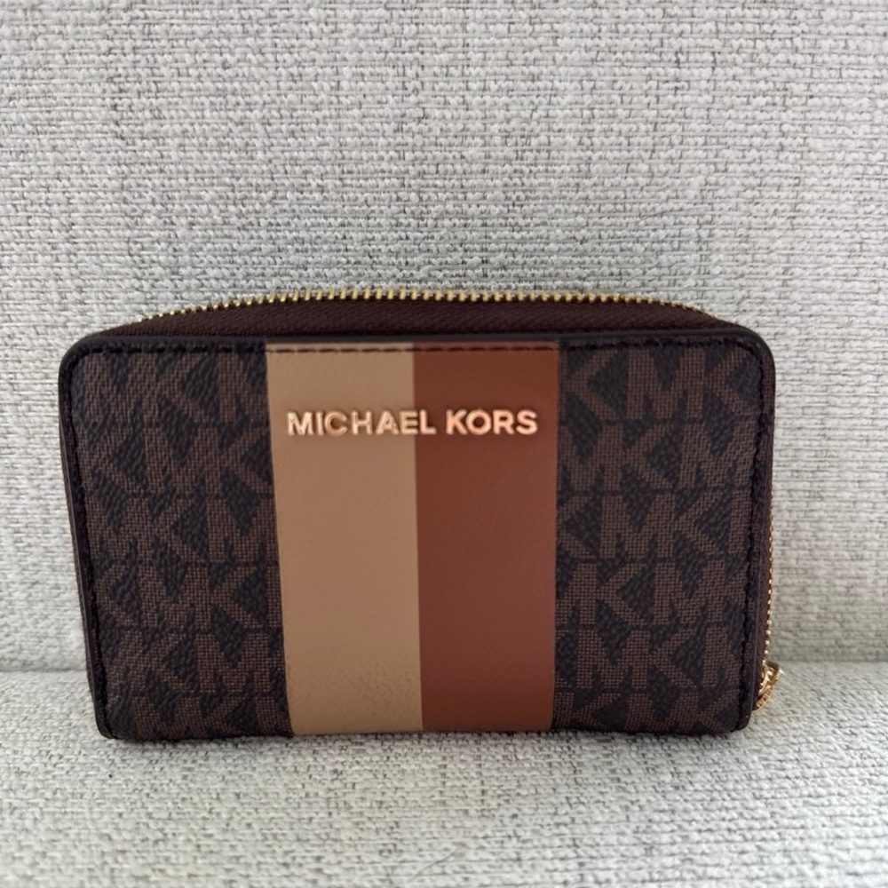 Michael Kors Brown and Tan Wallet